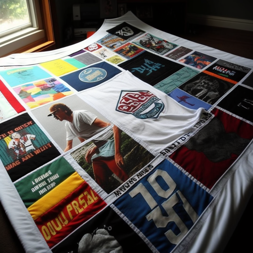 a Memory Quilt from old T-shirts